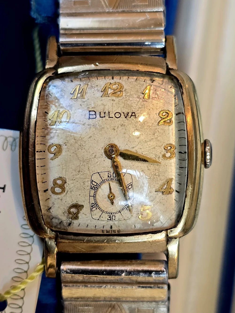 Vintage Bulova Clipper Winding Expansion Bracelet Wristwatch In Original Case